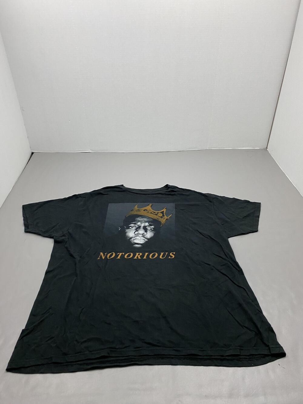 The Notorious B.I.G. Shirt Mens 2XL Black Crown Portrait Graphic Cotton